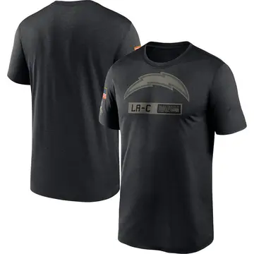 Men's Los Angeles Chargers Black 2020 Salute to Service Team Logo Performance T-Shirt