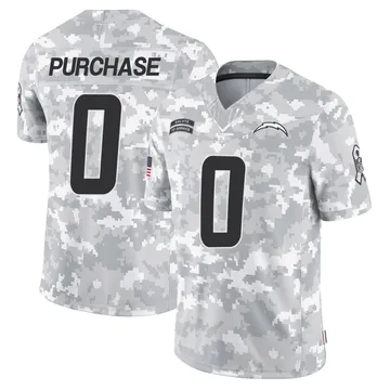 Men's Myles Purchase Los Angeles Chargers Limited Arctic Camo 2024 Salute to Service Jersey