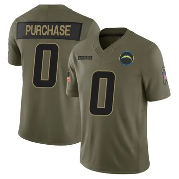 Men's Myles Purchase Los Angeles Chargers Limited Olive 2025 Salute to Service Jersey